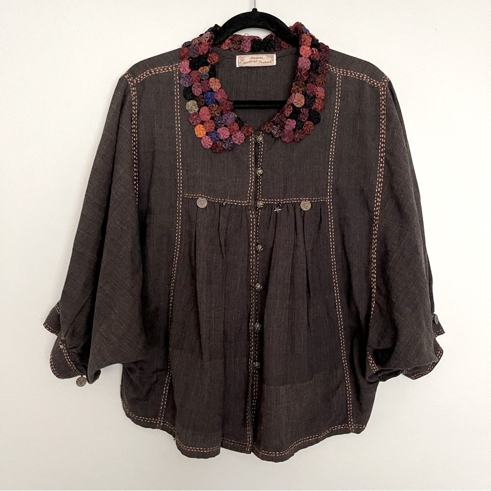 Kwunta Handmade in Thailand Loose-fit Blouse Women’s Size M